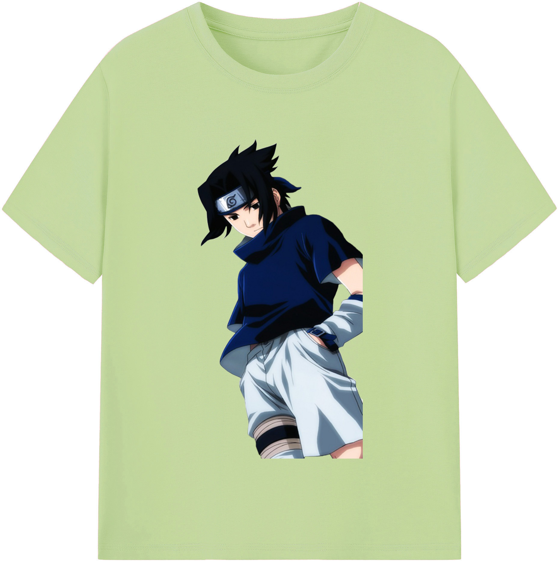 （画像用） NARUTO -ナルト- うちは サスケ Uchiha Sasuke 綿100％半袖Tシャツ（フロントプリント）